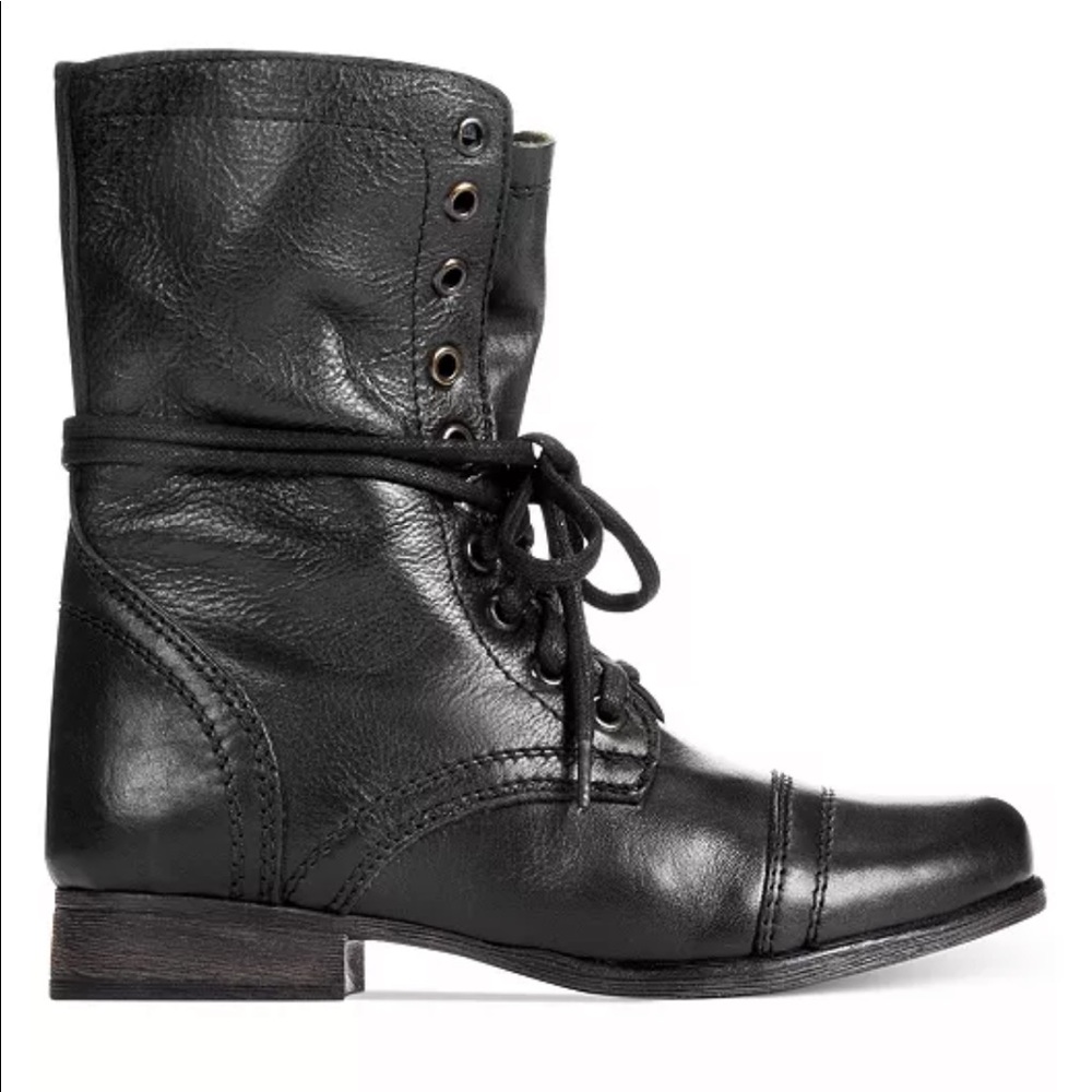 Steve Madden Troopa combat boot black leather size 7